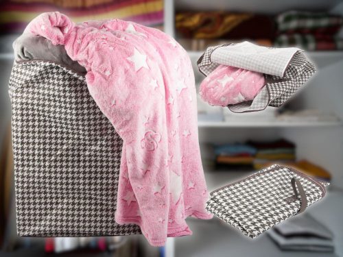 Szekrénytároló szövetből, lenvászon ruha összecsukható, 180 literes