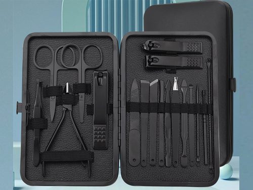 Körömápoló szetek manikűr pedikűr szerszámtáska körmövágó 18 darab