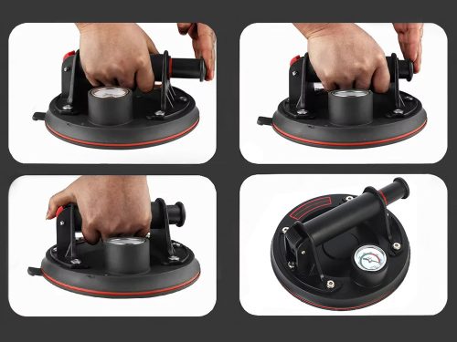 Vákuumszívó fogantyú, csempetartó üveg manométerrel szivattyúval 200kg