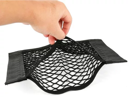 Autó csomagtartó háló stabil tépőzárral az autóüléshez stabil zseb 50x25cm