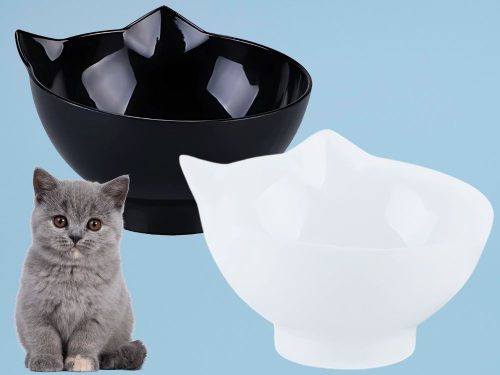 Dupla tál kutyának macskának műanyag tálak k 2x400ml