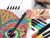 Set de markere acuarelă cu 100 de culori, față-verso + cutie