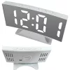 Elektronikus digitális led óra ébresztőóra hőmérő álló tükrök usb memória