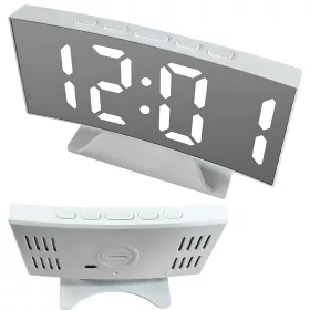   Elektronikus digitális led óra ébresztőóra hőmérő álló tükrök usb memória