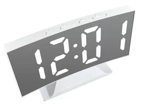 Elektronikus digitális led óra ébresztőóra hőmérő álló tükrök usb memória