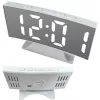 Elektronikus digitális led óra ébresztőóra hőmérő álló tükrök usb memória