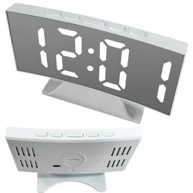   Elektronikus digitális led óra ébresztőóra hőmérő álló tükrök usb memória