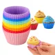 Silikon formák cupcakeshez, desszertekhez, muffinokhoz és sütőpapír tálcakhoz, 12 darab