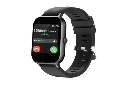 Okosóra női férfi gumiszíj sport Bluetooth hívások fekete