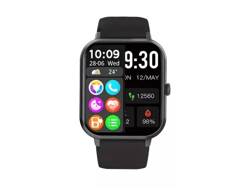 Okosóra női férfi gumiszíj sport Bluetooth hívások fekete