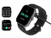 Okosóra női férfi gumiszíj sport Bluetooth hívások fekete
