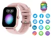 Okosóra női férfi gumiszíj sport Bluetooth hívások rózsaszín