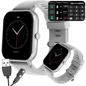   Okosóra női férfi gumiszíj sport Bluetooth hívások szürke
