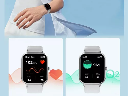 Okosóra női férfi gumiszíj sport Bluetooth hívások szürke
