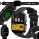 Okosóra női férfi gumiszíj sport Bluetooth hívások fekete