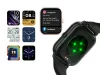 Okosóra női férfi gumiszíj sport Bluetooth hívások fekete