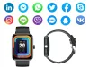 Okosóra női férfi gumiszíj sport Bluetooth hívások fekete