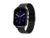 Okosóra női férfi gumiszíj sport Bluetooth hívások fekete