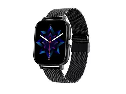 Okosóra női férfi gumiszíj sport Bluetooth hívások fekete