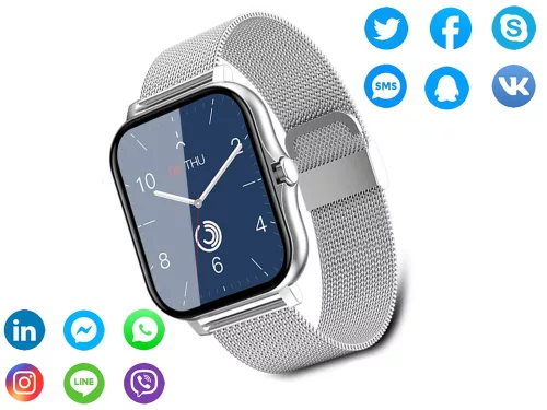 Okosóra női férfi gumiszíj sport Bluetooth hívások szürke