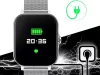 Okosóra női férfi gumiszíj sport Bluetooth hívások szürke