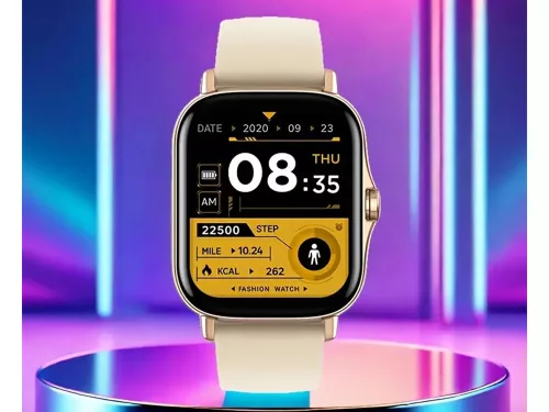 Okosóra női férfi gumiszíj sport Bluetooth hívások arany