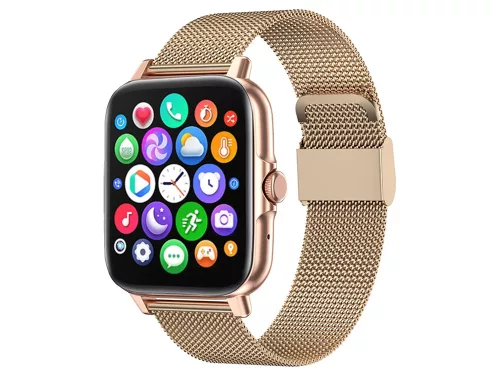 Okosóra női férfi gumiszíj sport Bluetooth hívások arany