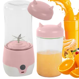   Hordozható usb végzetlen smoothie blender csésze koktél tároló rózsaszín