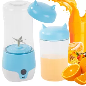   Hordozható usb végzetlen smoothie blender csésze koktél tároló kék