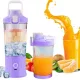 Hordozható USB-s, vezeték nélküli smoothie-keverő, jégdaráló, lila