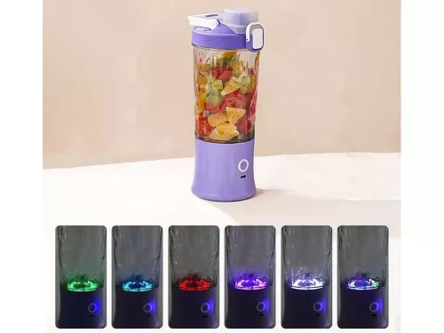 Hordozható USB-s, vezeték nélküli smoothie-keverő, jégdaráló, lila