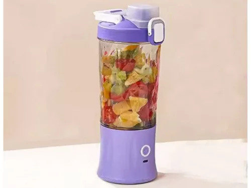 Hordozható USB-s, vezeték nélküli smoothie-keverő, jégdaráló, lila