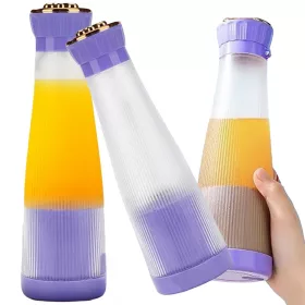   Hordozható USB-s, vezeték nélküli smoothie-keverő, turmixgép lila