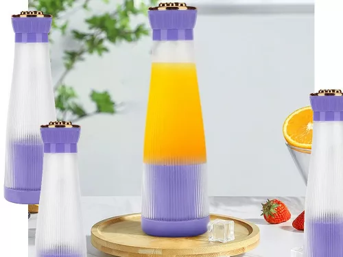Hordozható USB-s, vezeték nélküli smoothie-keverő, turmixgép lila