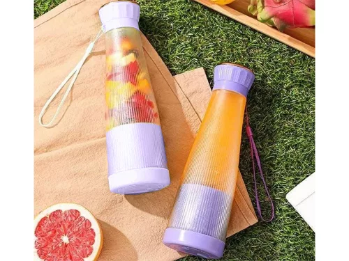 Hordozható USB-s, vezeték nélküli smoothie-keverő, turmixgép lila