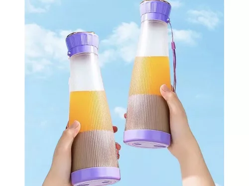 Hordozható USB-s, vezeték nélküli smoothie-keverő, turmixgép lila