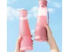 Hordozható USB-s, vezeték nélküli smoothie-keverő, turmixgép rózsaszín
