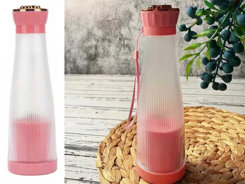 Hordozható USB-s, vezeték nélküli smoothie-keverő, turmixgép rózsaszín