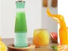 Hordozható USB-s, vezeték nélküli smoothie-keverő, turmixgép zöld