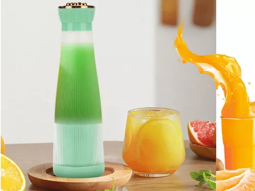Hordozható USB-s, vezeték nélküli smoothie-keverő, turmixgép zöld