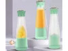 Hordozható USB-s, vezeték nélküli smoothie-keverő, turmixgép zöld
