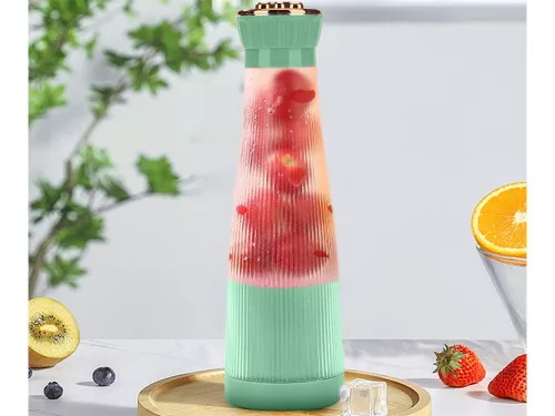 Hordozható USB-s, vezeték nélküli smoothie-keverő, turmixgép zöld