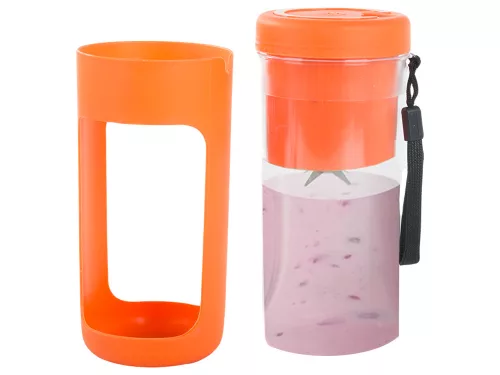 Hordozható USB-smoothie-keverő, vezeték nélküli jégaprító, pánttal szürke