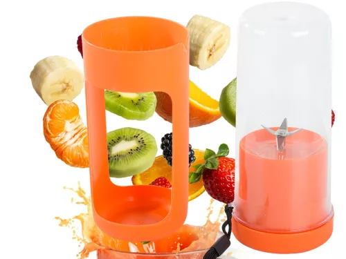 Hordozható USB-smoothie-keverő, vezeték nélküli jégaprító, pánttal szürke
