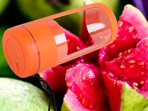 Hordozható USB-smoothie-keverő, vezeték nélküli jégaprító, pánttal szürke