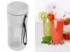 Hordozható USB-smoothie-keverő, vezeték nélküli jégaprító, pánttal narancs