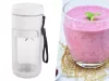Hordozható USB-smoothie-keverő, vezeték nélküli jégaprító, pánttal narancs