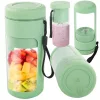 Hordozható USB-smoothie-keverő, vezeték nélküli jégaprító, pánttal zöld