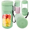 Hordozható USB-smoothie-keverő, vezeték nélküli jégaprító, pánttal zöld
