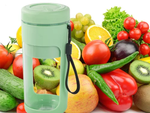 Hordozható USB-smoothie-keverő, vezeték nélküli jégaprító, pánttal zöld